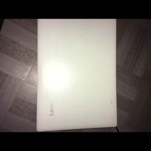 White Lenovo windows laptop computer